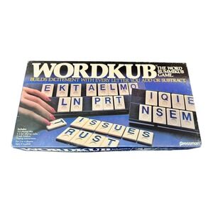 Wordkub The Word Rummikub Game 1985 Pressman 112 Tiles Racks Instructions